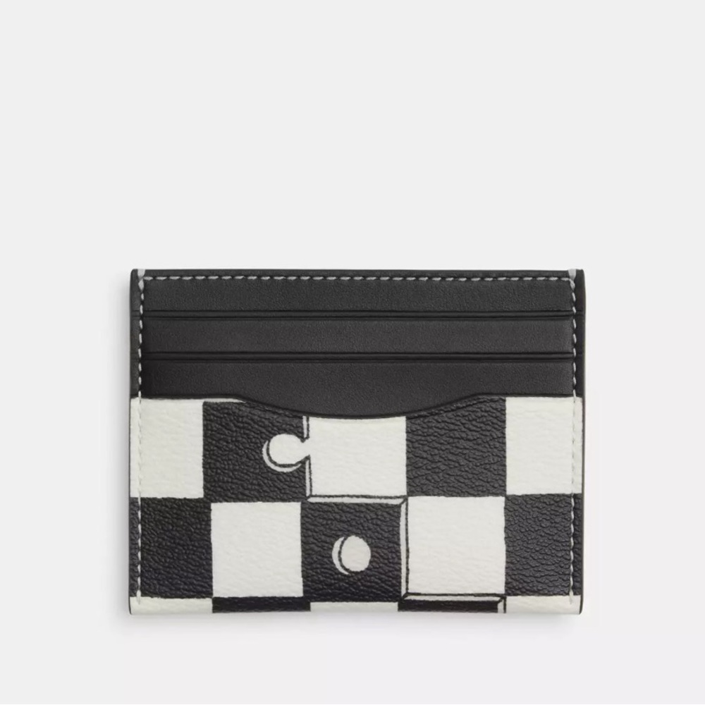 NWT COACH Bundle North South Mini Tote/Slim Id Card Case With Checkerboard Print - Picture 8 of 10
